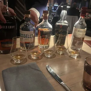 Whiskey flight. My face was the Devils Envy.