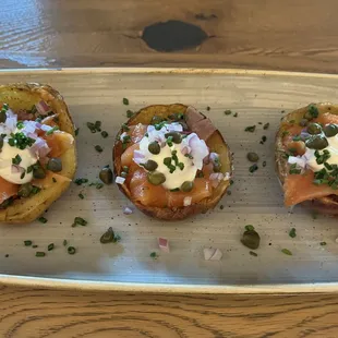 Potato skins.  Yum