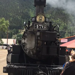 Our steam engine on Durango-Silverton train
