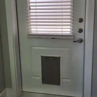 Dog door leading to patio/yard