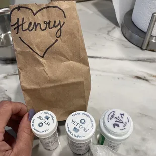 They put a heart on Henry's medicine bag!