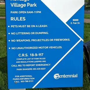 Park rules