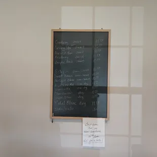 a blackboard with writing on it