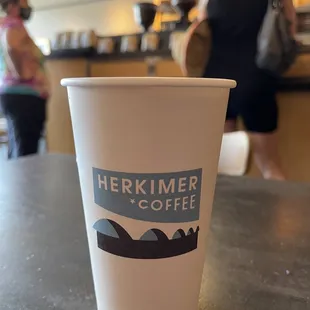 a cup of herkimer coffee