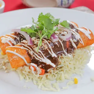 Mole enchiladas!