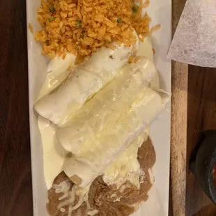 Sour cream chicken enchiladas