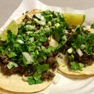 Tacos - Asado (roast/ beef) w/ cilantro and onion