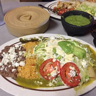Enchilada Verdes fresh and yummy. Couldn&apos;t finish the portion.