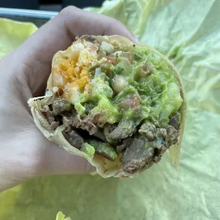 Cut in Half California Burrito