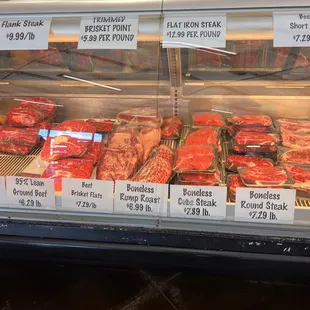 a display of meat
