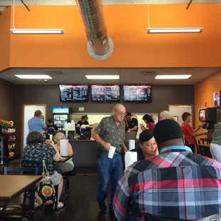 customers at the counter