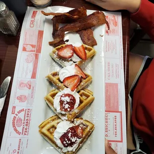 Belgium Waffles with strawberries