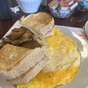 Three cheese omelette