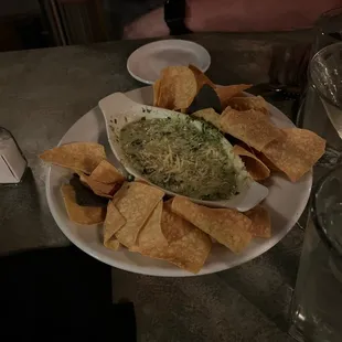 Spinach artichoke dip. I would pass and opt for the duck wontons, bubble bread, or tuna