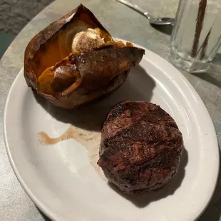 steak and baked potato