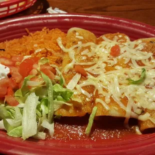 Shrimp enchiladas