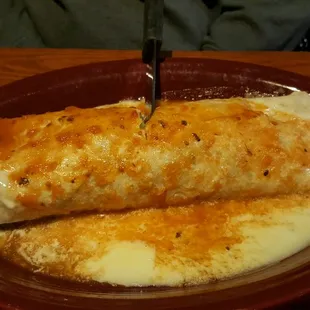 Steak super burrito (enough for 2!)