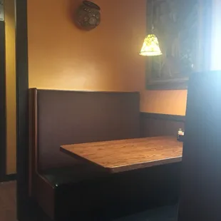 Nice lil booth in the corner!