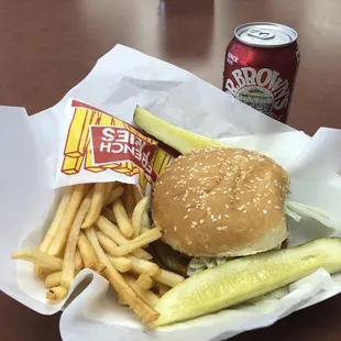 Veggie burger, fries, and a soda for $10? New favorite spot.