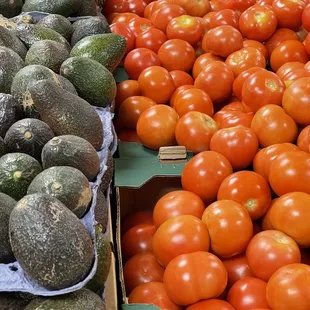 avocados and tomatoes