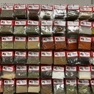 a display of spices