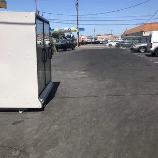 Parking lot from side street.