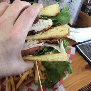 My huge turkey club