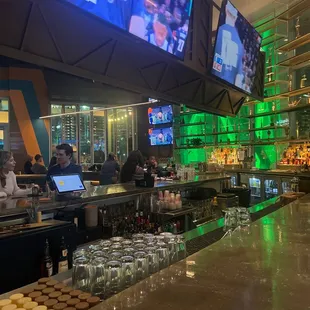 a bar with a lot of people