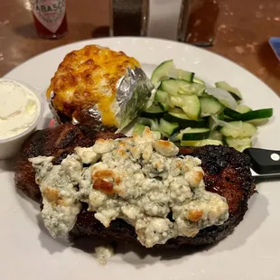 Monday steak night- $22. This is a great steak. Pic not a good rep. It&apos;s not steak house, but for a thick bar steak. It&apos;s perfect.