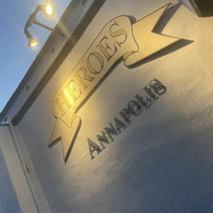 a close up of the sign