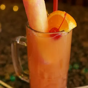 a glass of orange juice