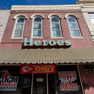 the front of the building