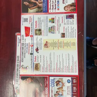 the menu