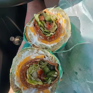 Classic Italian club sandwich except it's all plant based! No animals were harmed in the making of this sandwich!