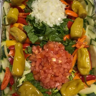 Fresh Vegetable Salads. Include two dressings.