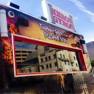 Food truck with security camera.  Smart!  Especially in this part of town