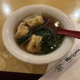 Wonton &amp; Spinach Soup