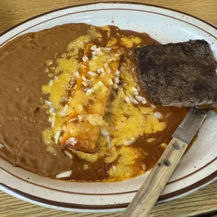 Lunch portion Tampiquena 11.10.23 sooo good!