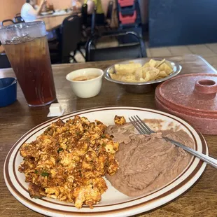 Chorizo Con Huevo with chopped jalepenos