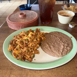Chorizo Con Huevo with chopped jalepenos