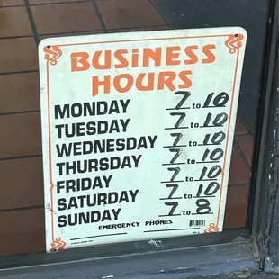 Business hours