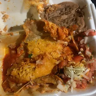 Cheese enchilada plate