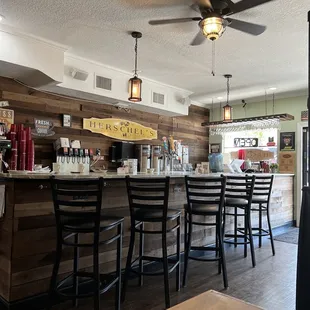 Inside of Hershel&apos;s restaurant.