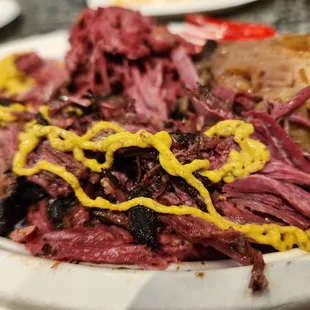 corned beef with mustard