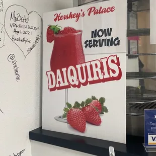 Amazing daiquiris!! The alcohol isn&apos;t strong