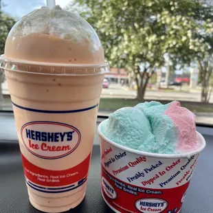 Orange Sherbet Milkshake and Cotton Candy Ice Cream 5/29