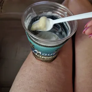 Last piece of Banana in the Hawaiian Hurricane Ice-cream Treat from Hershey's on Thursday 8/24/2023