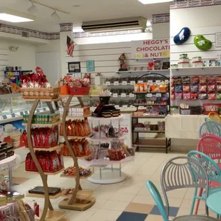 We offer over 30 flavors of Jelly Belly, over 40 flavors of ice cream and over 40 flavors of chocolates.