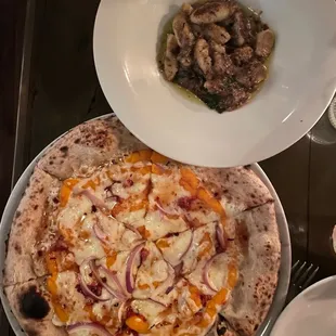 butternut squash pizza, gnocchi