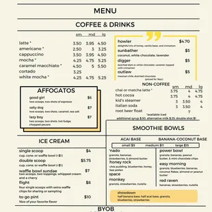 HERSH'S Full menu - daily baked items available